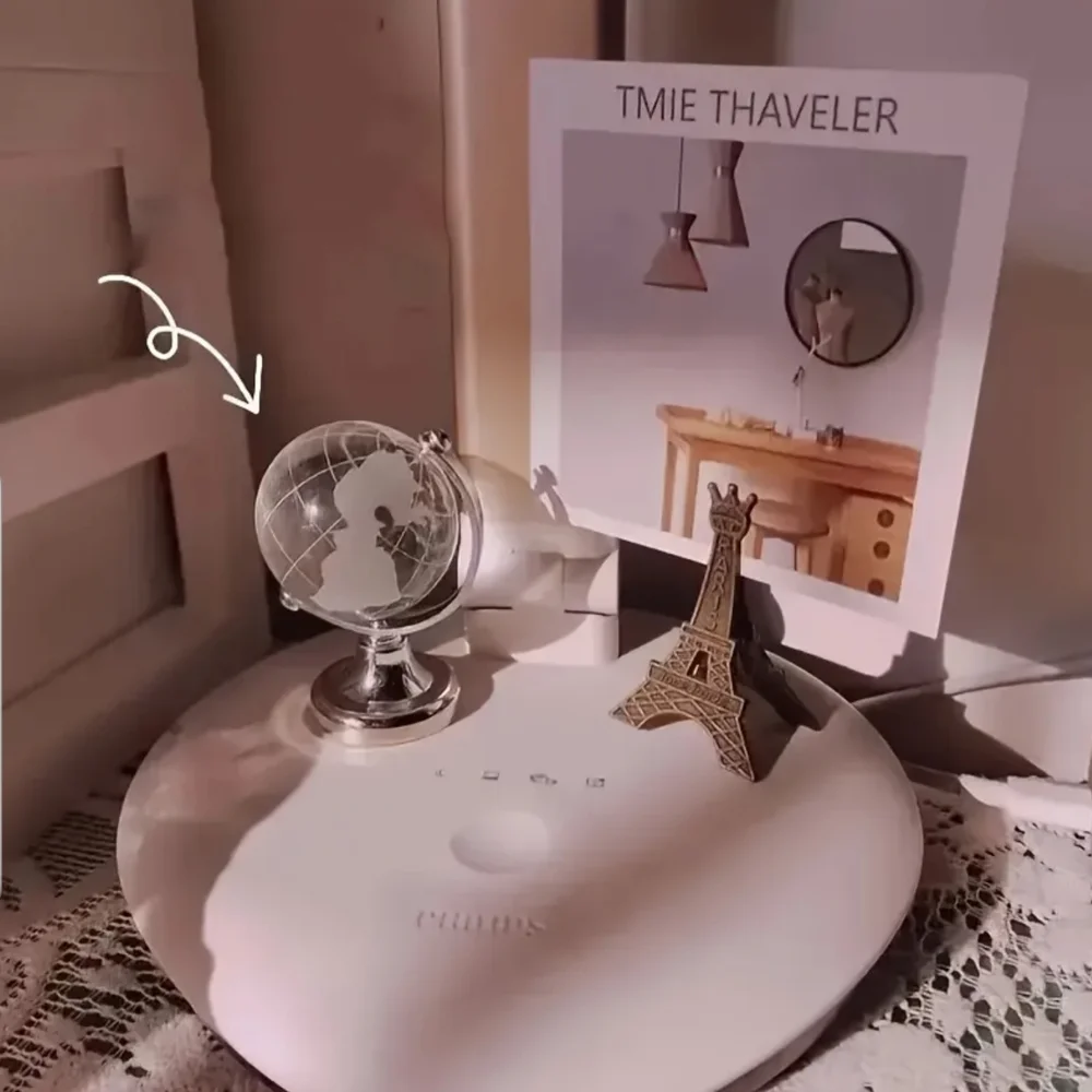 Miniature Crystal Gold and Clear Globe Decor - Picture 3 of 11